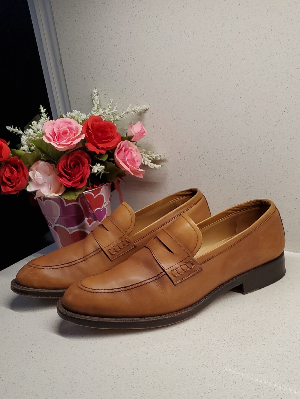 JACK ERWIN Men's Leather Penny Loafers (sz 9)